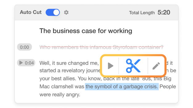 Polish your sales pitch using AI-powered editing in Visla’s sales proposal video creator.